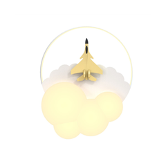 Ceiling Light - Jet Plane with Cloud Design & Remote Control
