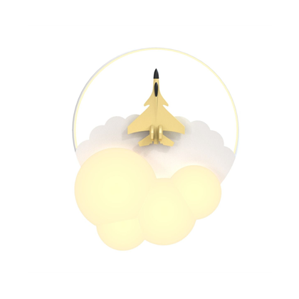Ceiling Light - Jet Plane with Cloud Design & Remote Control