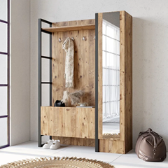 Dressing Table Hall Set With Coat Rack in pine
