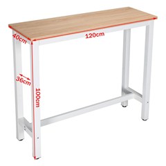 Bar Table - Light Oak & White