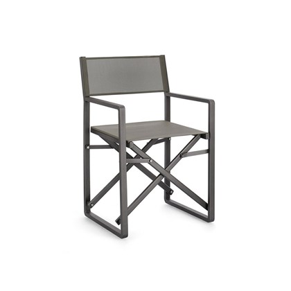 Dark Grey Aluminium Outdoor Garden Chair