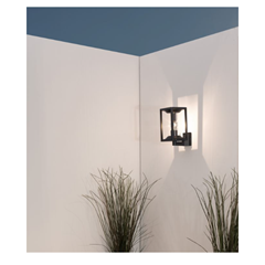 Wall Light Anthracite Aluminium and Clear Acrylic