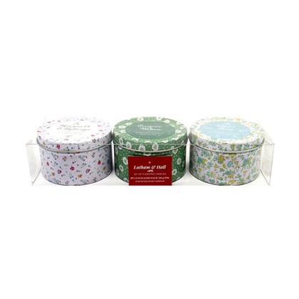 Scented Tin Candles Set of 3
