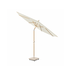 Parasol D300 cm – Ecru Fabric and Teak Look Frame