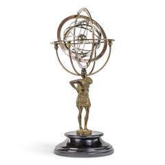 Sculpture 18th Century Atlas Armillary Globe