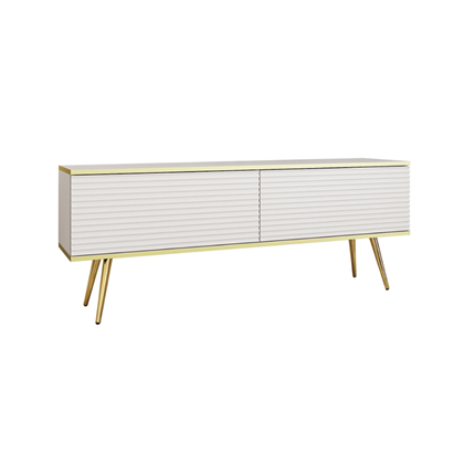 TV Unit – White & Gold