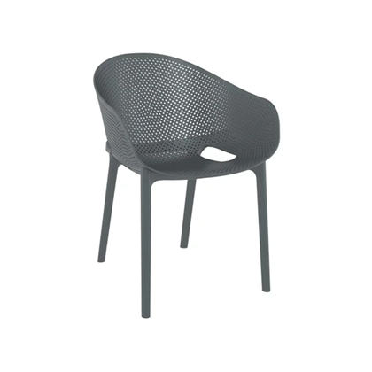 Armchair Stacking-Version Dark Grey