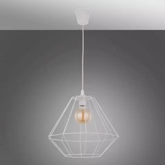 Pendant Lamp Diamond – Metal White 40cm