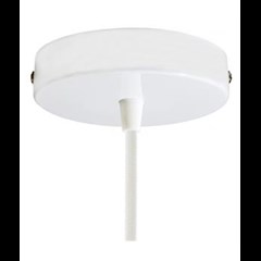 White Ceiling Rose With One Entry