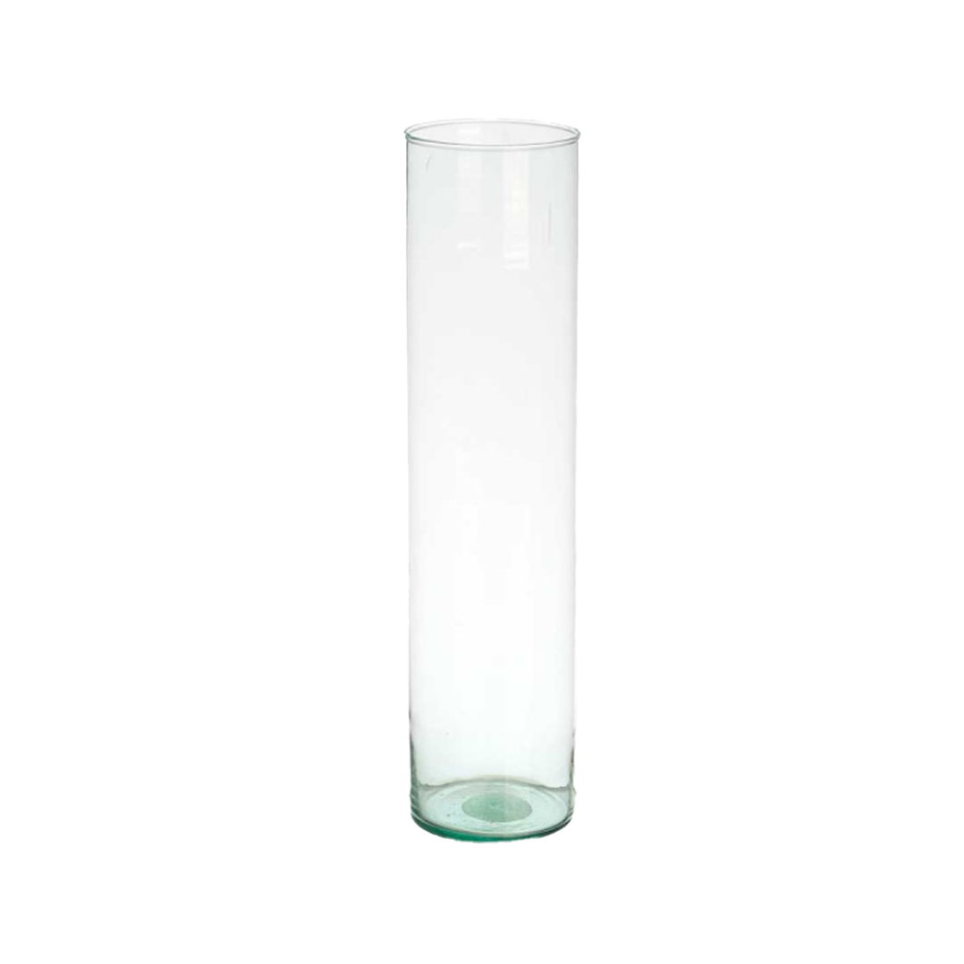 Recycled Glass Cylinder Vase D12 cm