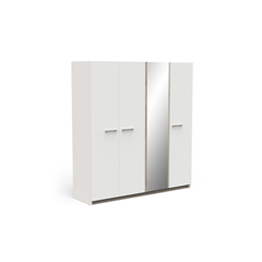 Bedroom Set 140x200 – Matt White & Kronberg Oak