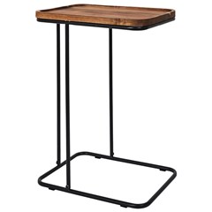 Sofa Side Table in Acacia Wood Top