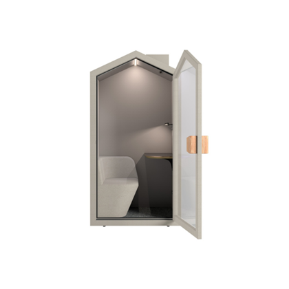 Beach Hut Style Office Booth - Beige