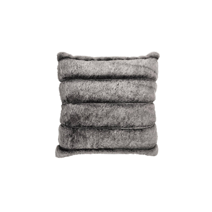 Cushion Imitation Fur – Dark Grey Stripe 40x40cm