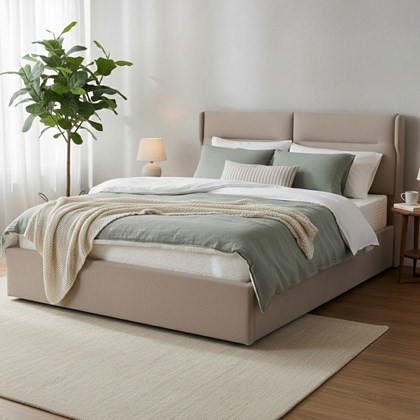 Upholstery Bed Gas Lift - Warm Grey 160x200cm