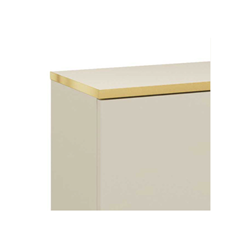 Nightstand – Beige & Gold