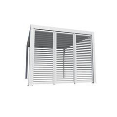 Pergola Louver Fence – Adjustable White