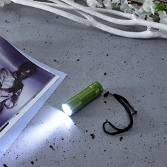 Mini 9 Led Aluminium Flashlight Green