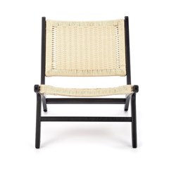Lounge Chair - Black & Beige