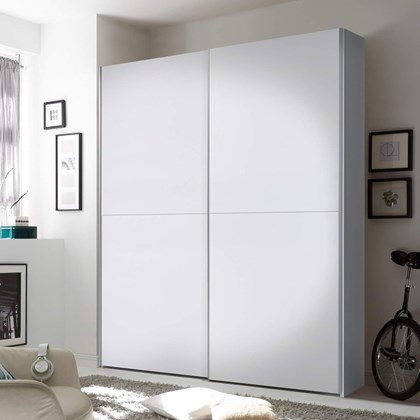 Sliding Door Wardrobe Cabinet - White