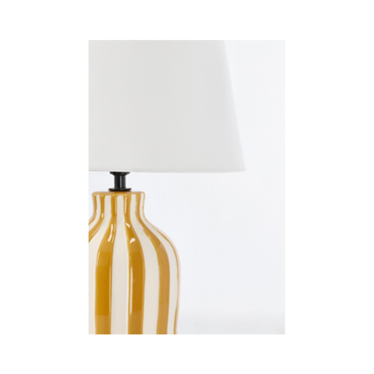 Falyn Lines Table Lamp – Yellow