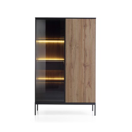 Showcase Cabinet – Wotan Oak & Black
