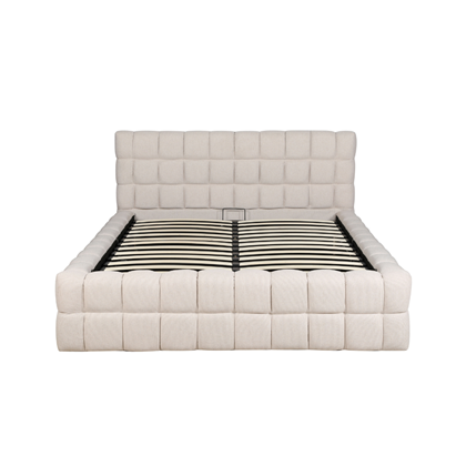 Upholstery Bed with Gaslift – Beige