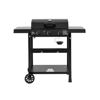 3 Burner Gas Grill Black