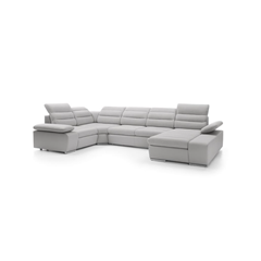 Corner Sofa Bed with Chaise Right – Light Grey