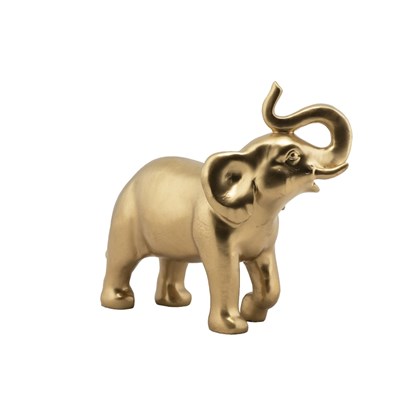 Golden Elephant Sculpture 26x12x22 cm