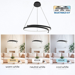Ceiling Light LED suspension CCT  Black