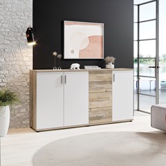 Sideboard - Light Oak & White