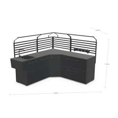 Modular Set Outdoor Kitchen – Black