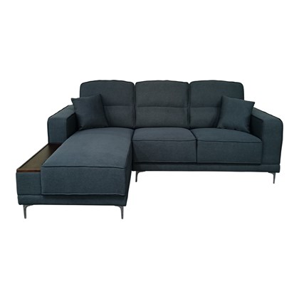 3-Seater Sofa Left Chaise Longue - Dark Grey