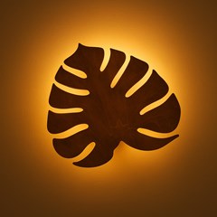 Rustic Wall Lamp Wood Dark Brown Walnut