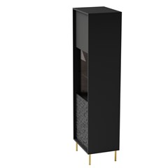 Display Cabinet W-1 Black & Gold