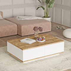 Coffee Table Atlantic in Pine And White