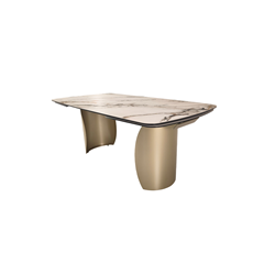 Extension Table KL-188 (W200(+50+50) x D100 x H76 cm) – Golden Champagne