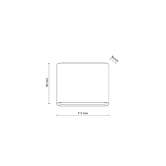 LED Wall Light S – Graphite & White