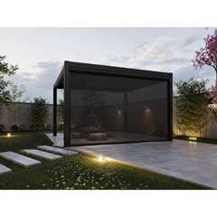Pergola Zip Screen – Electric Grey