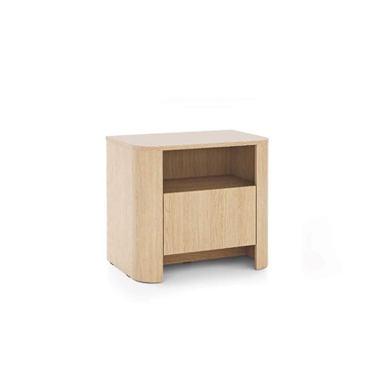 Nightstand 1 Shelf & 1 Door - Oak