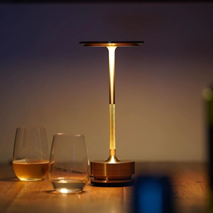 Modern Aluminum Led Portable Table Lamp Gold
