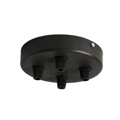 Multi Outlet Ceiling Rose 4 Way - Black