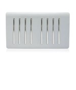 Trendi Switch 8 Gang 2 Way Double Plate Silver