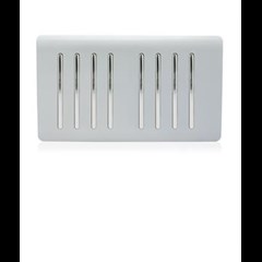 Trendi Switch 8 Gang 2 Way Double Plate Silver
