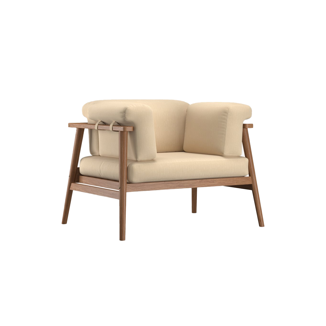 Teak Armchair With Cushions