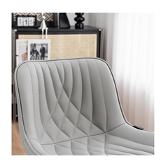 Grey Barstool – Matt Black Base