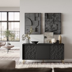 Sideboard Chest KM-1 - Black & Gold