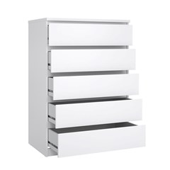 Naia Chest 5 drawers White