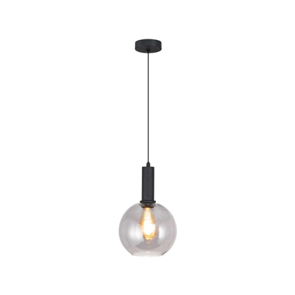 Aurora Suspension Pendant – Black & Smoky Glass
